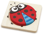 Wooden Shape Block Puzzle Ladybird | Kids Educational Learning Toy 18M+