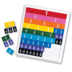 Hands-On Fraction Tiles Set | Color-Coded Math Learning Toy for Kids 6–11
