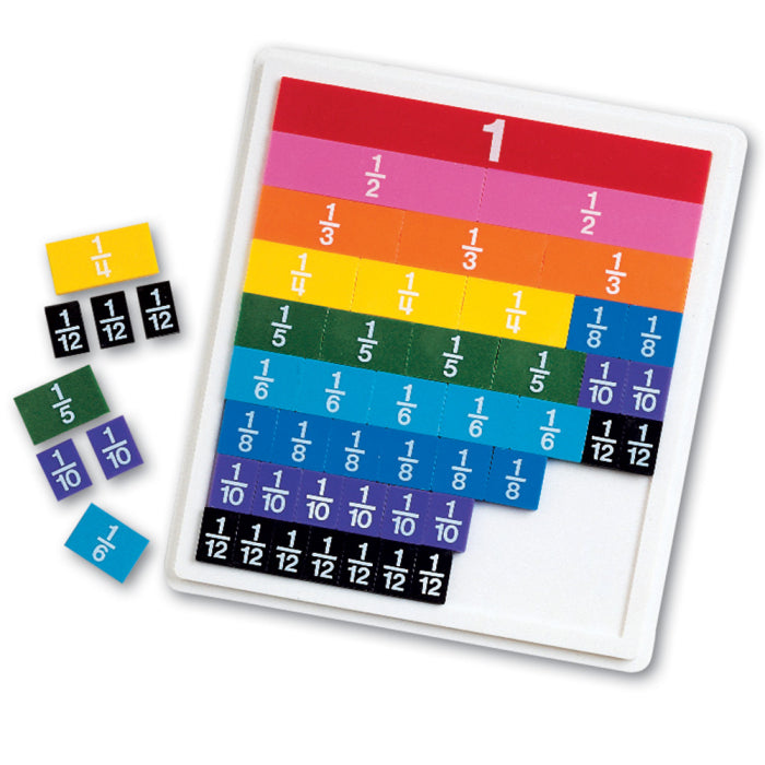 Hands-On Fraction Tiles Set | Color-Coded Math Learning Toy for Kids 6–11