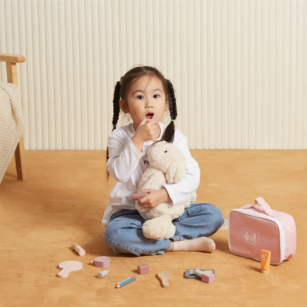 Wooden Make-up Set for Kids | Pretend Play Beauty Kit Toy for Girls