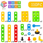 Construction Engineering Building Blocks 101 Pcs | STEM Educational Construction Toy Set for Kids