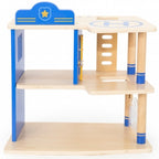 Wooden Play Police Station Set | 3-Story Police Role Play Toy for Kids