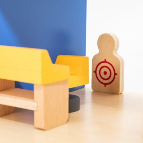 Wooden play police station