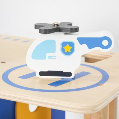 Wooden play police station