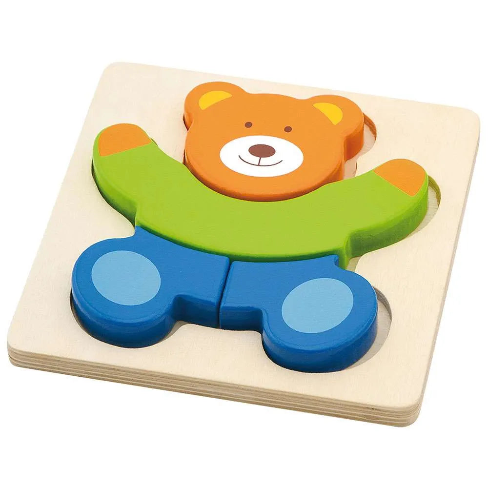 Wooden Shape Puzzle Bear | Kids 5-Piece Educational Learning Puzzle Toy 18M+