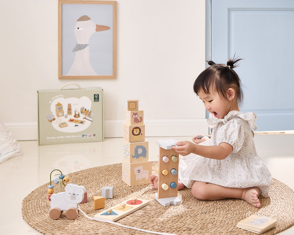 Grow With Me Motion Masters Box (12–18 Months) | Montessori Motor Skills Learning Toy Set