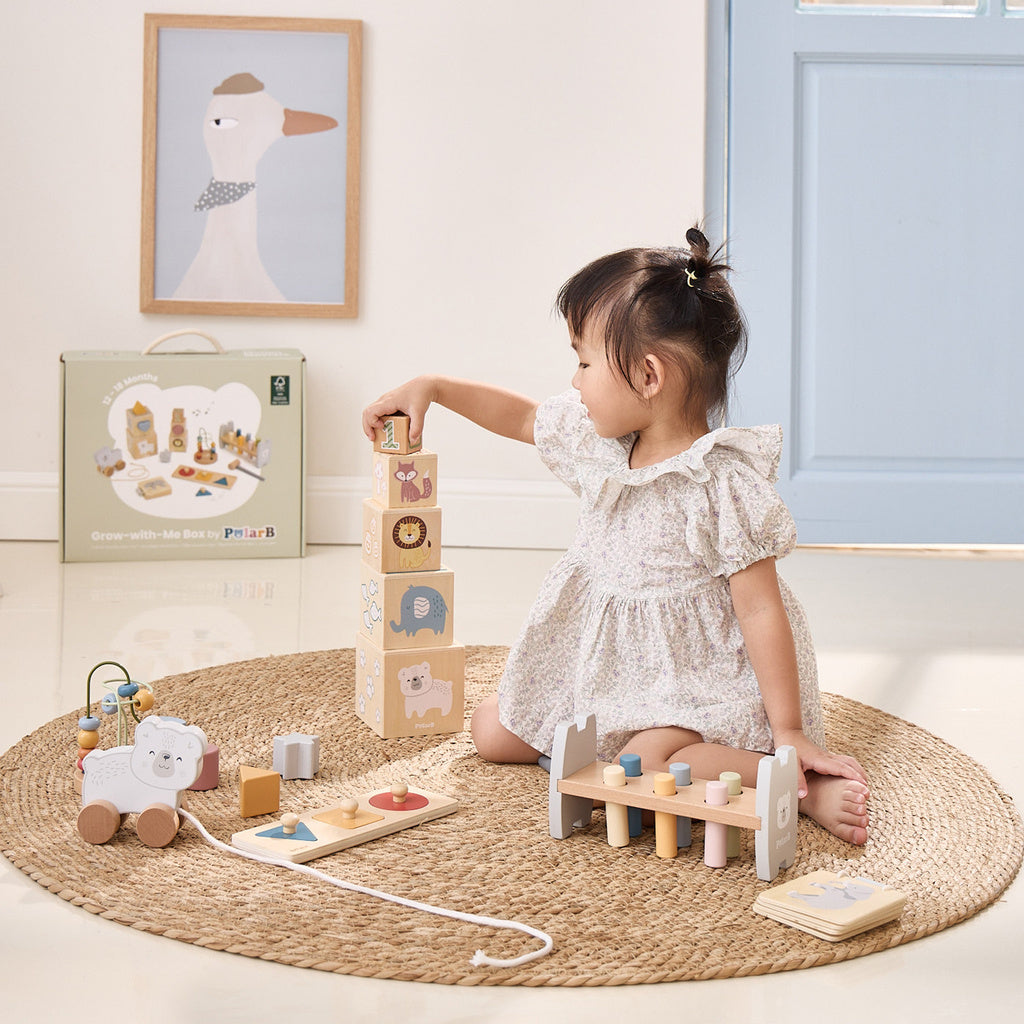 Grow With Me Motion Masters Box (12–18 Months) | Montessori Motor Skills Learning Toy Set