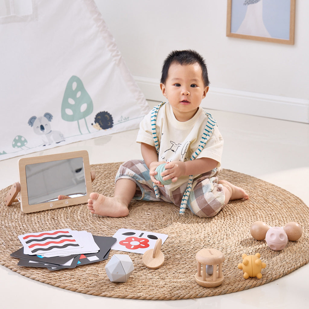 Grow With Me Sensory Seekers Box (0–6 Months) | Newborn Montessori Sensory Toy Set