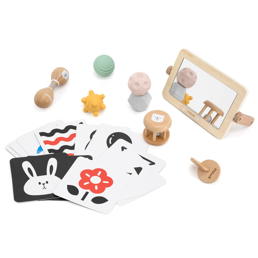 Grow With Me Sensory Seekers Box (0–6 Months) | Newborn Montessori Sensory Toy Set
