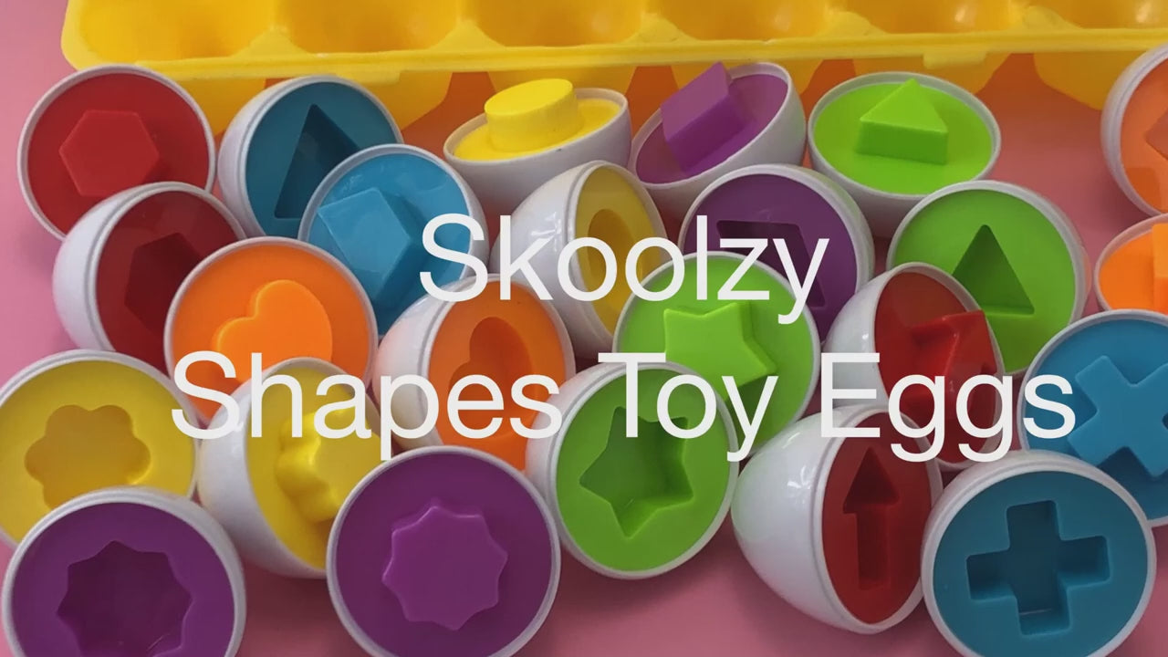 Matching Eggs 12 Pcs for Kids | Shape & Color Sorting Educational Toy Set
