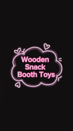 Wooden Snack Food Cart for Kids | Grocery Store Pretend Play Set with Accessories