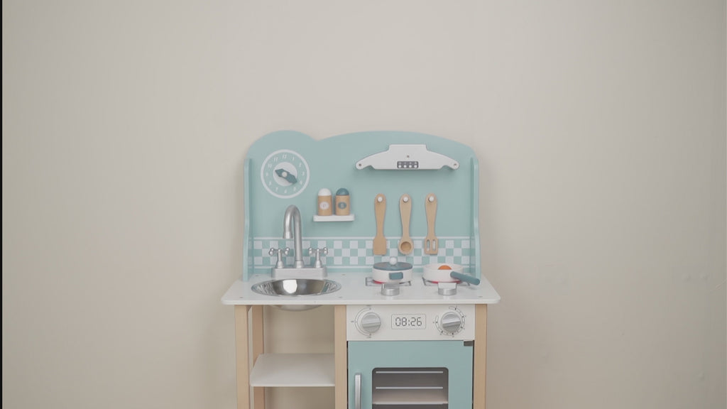 Pretty Mink Wooden Kitchen Set | Montessori Pretend Play Kitchen Toy for Kids