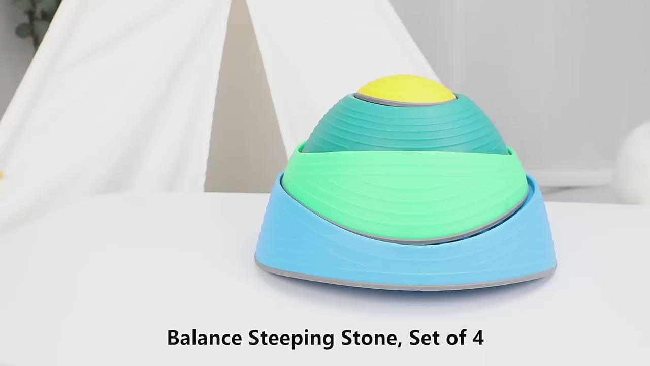 Stackable Balance Stepping Stones 4 PCS | Kids Sensory Balance Training Toy