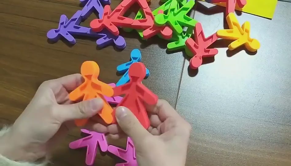 Human Style Interlocking Blocks 100 Pcs | Kids Creative STEM People Connector Toy Set