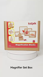Magnification Blocks Set (6 PCS) | STEM Science Learning Wooden Blocks for Kids (Ages 2+)