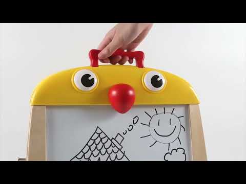 Portable Chick Easel | Kids Magnetic Blackboard & Whiteboard Learning Easel