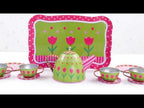 Pop Up Kettle Tea Set | Kids Metallic Kitchen Role Play Cooking Set
