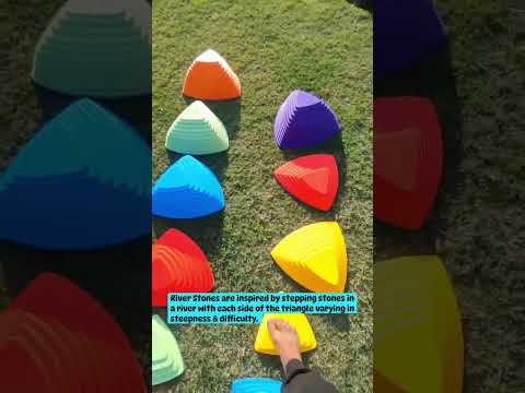 River Stone Stepping Stones Set (11 PCS) | Balance & Coordination Active Play Toy