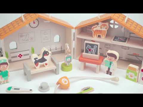 Pet Hospital Pretend Play Set for Kids | 19 Pcs Veterinary Role Play Toy Kit