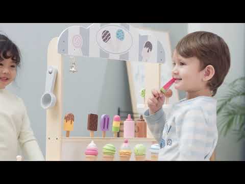 Ice Cream Mobile Shop Kids | Wooden Pretend Play Ice Cream & Candy Cart