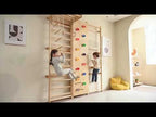 Swedish Ladder Climbing Set for Kids | Wall Climber, Ramp & Rope Panels Activity Unit