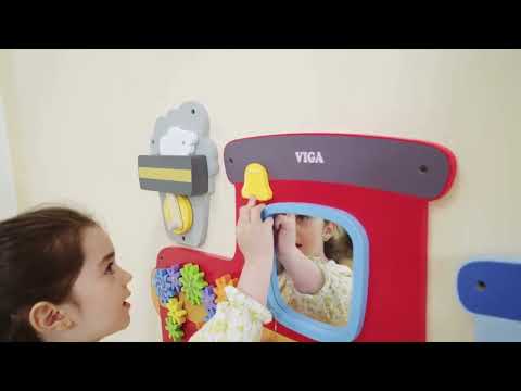 Train Activity Wall Panel Kids | Montessori Sensory Busy Board Wall Toy