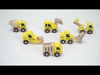 Construction Vehicles 6 Pcs Set | Wooden Truck Toys for Kids Pretend Play Age 3+