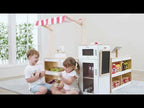 Supermarket Play Set for Kids | Wooden Fruit, Vegetable & Fridge Pretend Shop 3-in-1