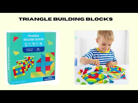Triangle Building Blocks | Wooden STEM Educational Toys for Kids Creativity & Learning