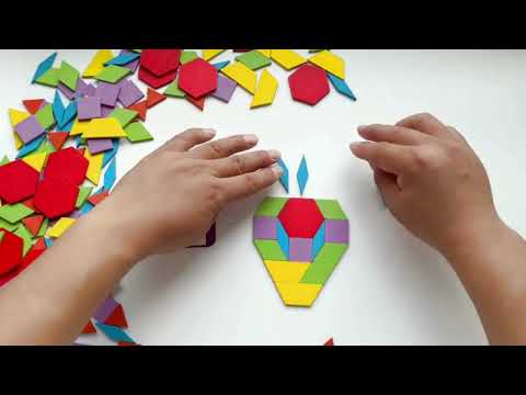 Wooden Pattern Blocks 155 pcs | Kids Creative Shape & Symmetry Learning Toy