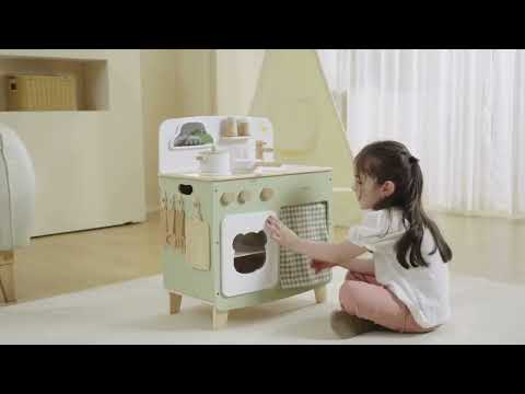 Wooden Play Kitchen Set | Pretend Chef Cooking Toy for Kids 3+