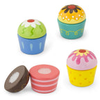 Wooden Cupcakes 4 Pcs Set | Pretend Play Kitchen Toy for Kids