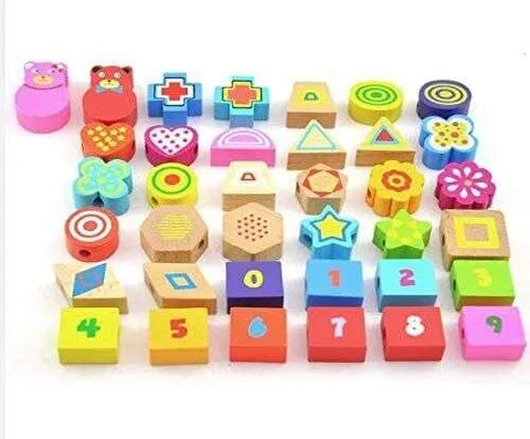 Wooden Bear Geometrical shapes