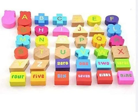 Wooden Bear Geometrical shapes