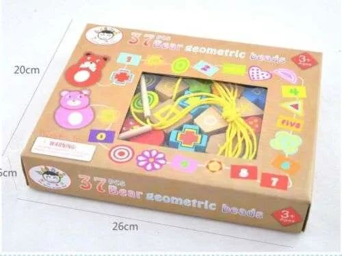 Wooden Bear Geometrical Shapes | Kids Shape Sorting Educational Learning Toy
