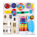 Montessori Busy Wooden Sensory Board | Educational Fine Motor Skill Toy for Kids
