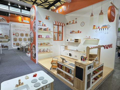 Supermarket Play Set for Kids | Wooden Fruit, Vegetable & Fridge Pretend Shop 3-in-1