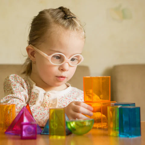 Solid Geometry Blocks 12 Pcs | Transparent STEM Learning Shapes Toy for Kids