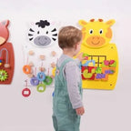 Zebra Activity Wall Panel | Wooden Sensory Learning Wall Toy for Kids