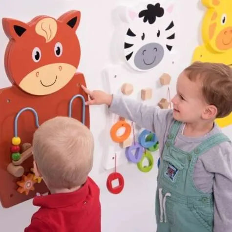 Horse Activity Wall Panel | Montessori Sensory Wall Toy for Kids