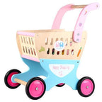 Wooden Shopping Cart Supermarket | Kids Pretend Play Grocery Trolley Toy