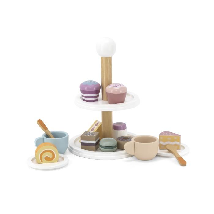 Wooden Afternoon Tea Set Kids | Pretend Play Cake Tea Party Toy