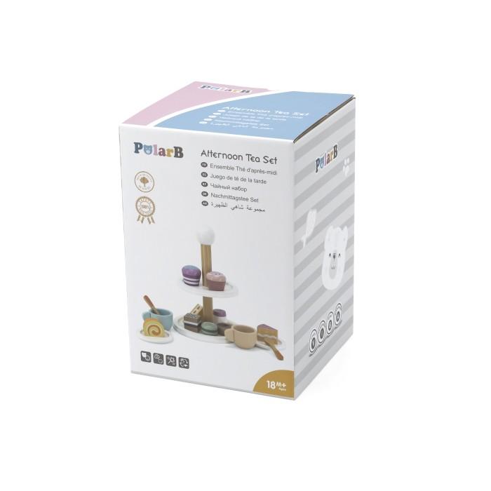 Wooden Afternoon Tea Set Kids | Pretend Play Cake Tea Party Toy