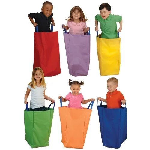 Jumping Bags Set of 6 | Kids Sack Race Game Outdoor Physical Activity Toy Set