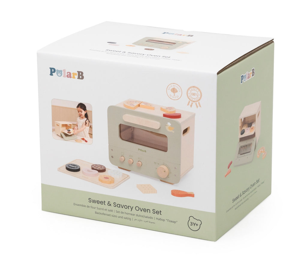 Sweet & Savory Oven Set Kids Kitchen Toy | Pretend Play Pizza Baking Set