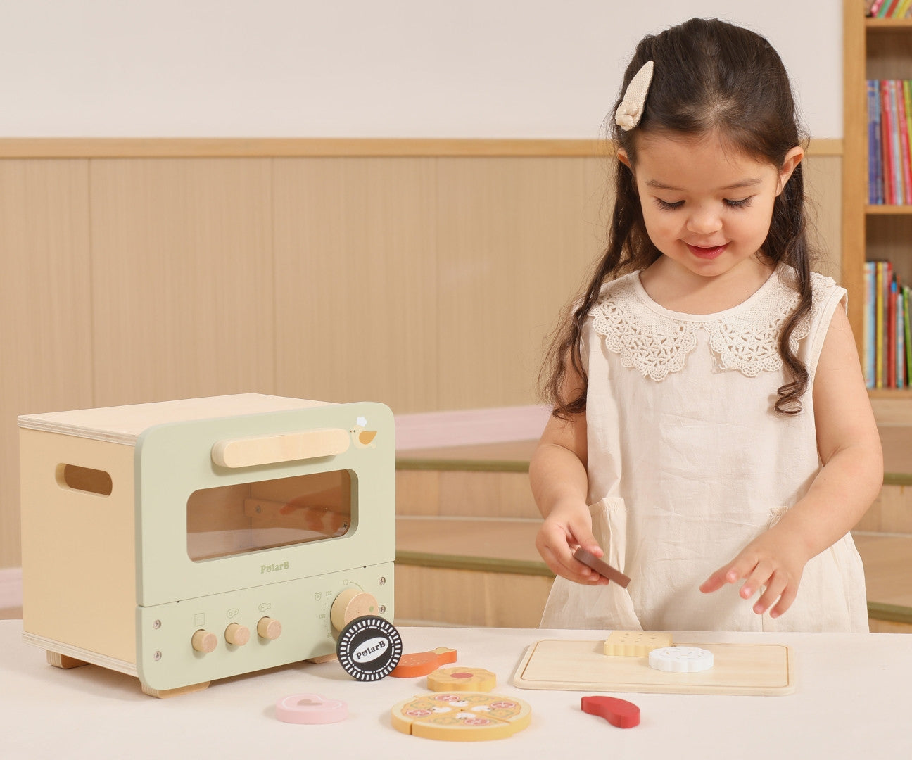 Sweet &amp; Savory Oven Set Kids Kitchen Toy | Pretend Play Pizza Baking Set