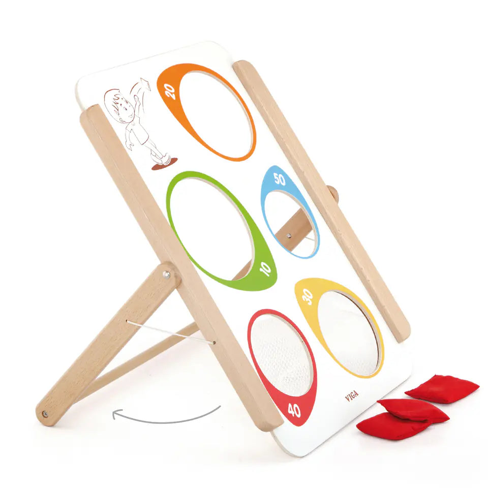 Wooden Throwing Sandbags Target Game | Bean Bag Toss Educational Toy for Kids