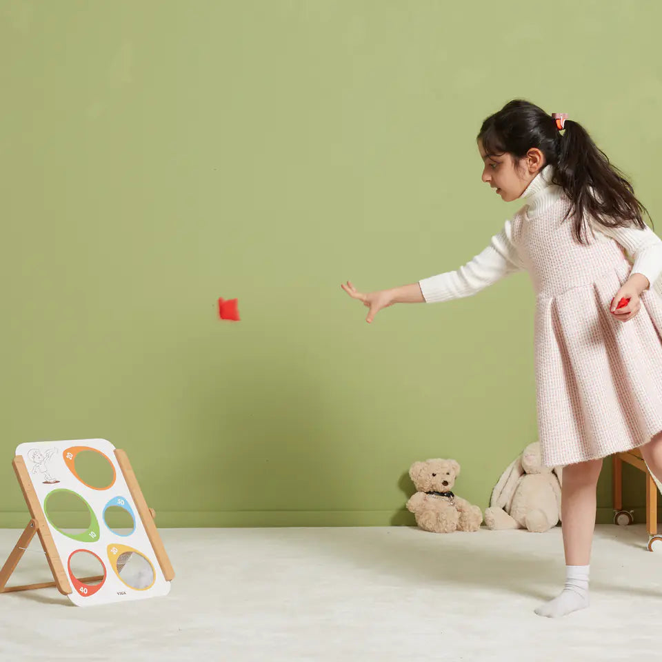 Wooden Throwing Sandbags Target Game | Bean Bag Toss Educational Toy for Kids