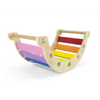 Rainbow Rocker Chair for Kids | Wooden Montessori Balance Rocker Toy
