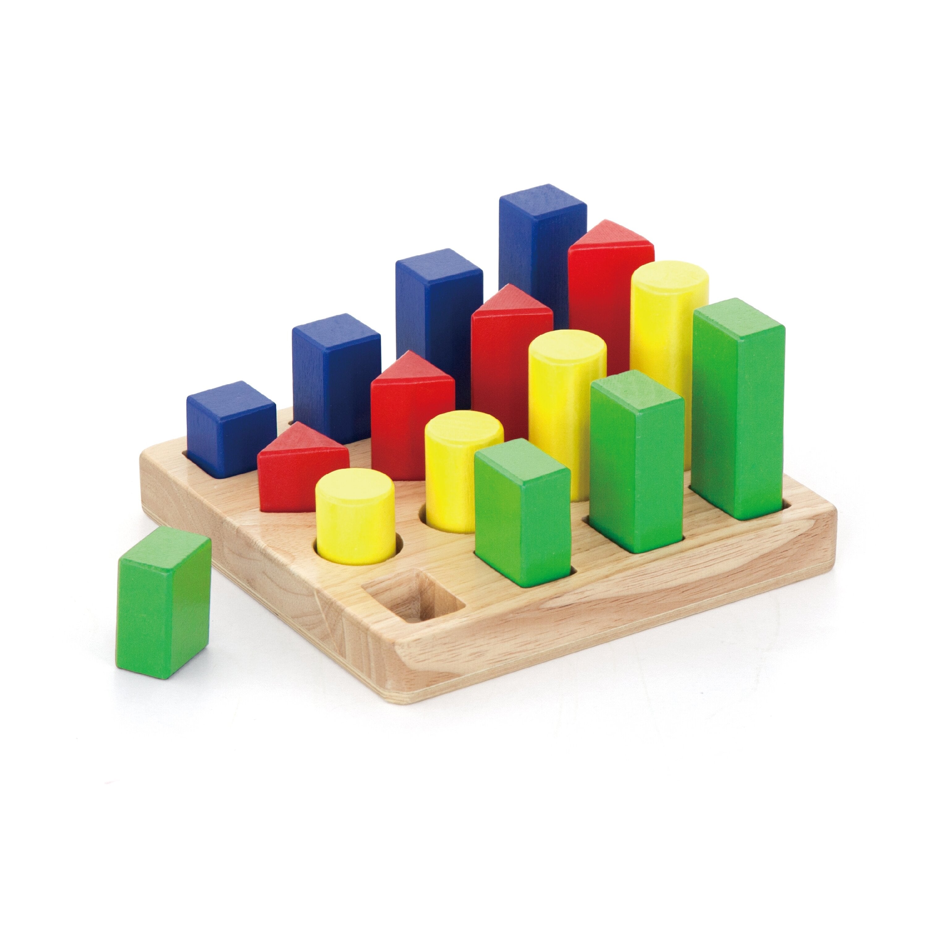 Shape Sequence Blocks | Wooden Montessori Sorting & Stacking Toy for Kids 2+